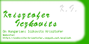 krisztofer iczkovits business card